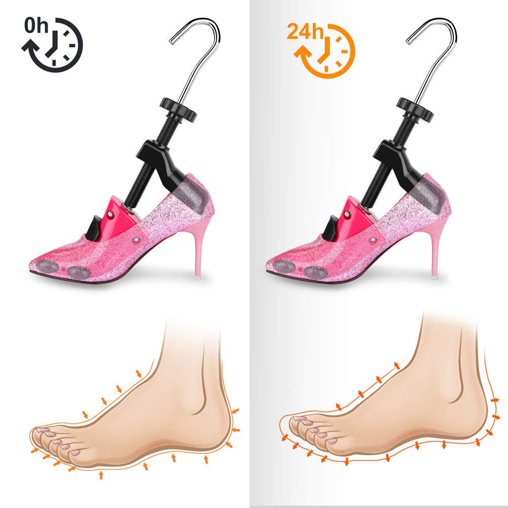 JJDPARTS Shoe Stretcher, Pair 4-Way Shoe Expander Widener Shoe Tree Extender for Women Men